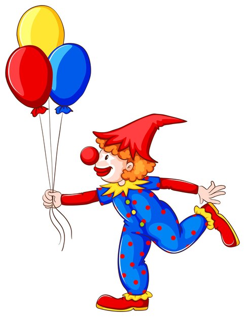 A clown with balloons