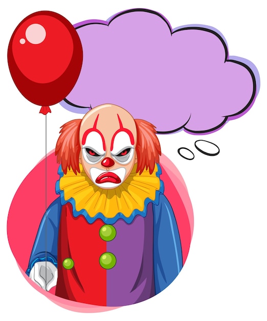 Clown with bubble speech