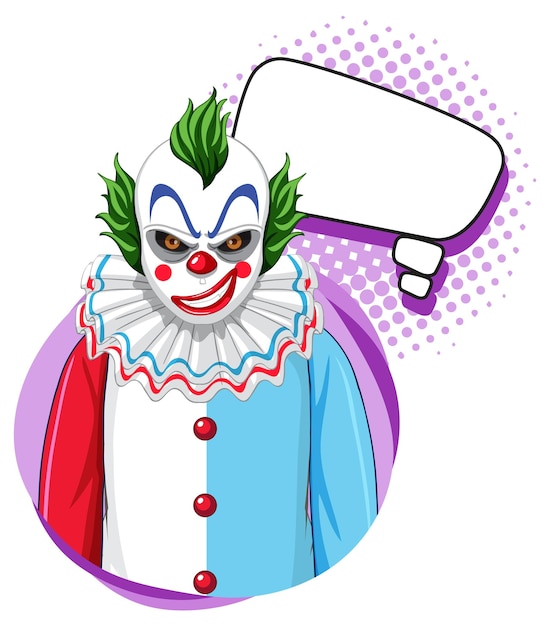 Clown with bubble speech