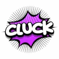 Free vector cluck comic book explosion bubble vector illustration