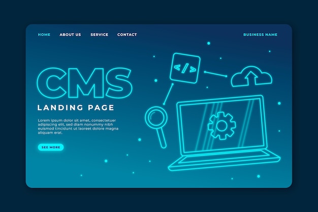 Cms concept web template