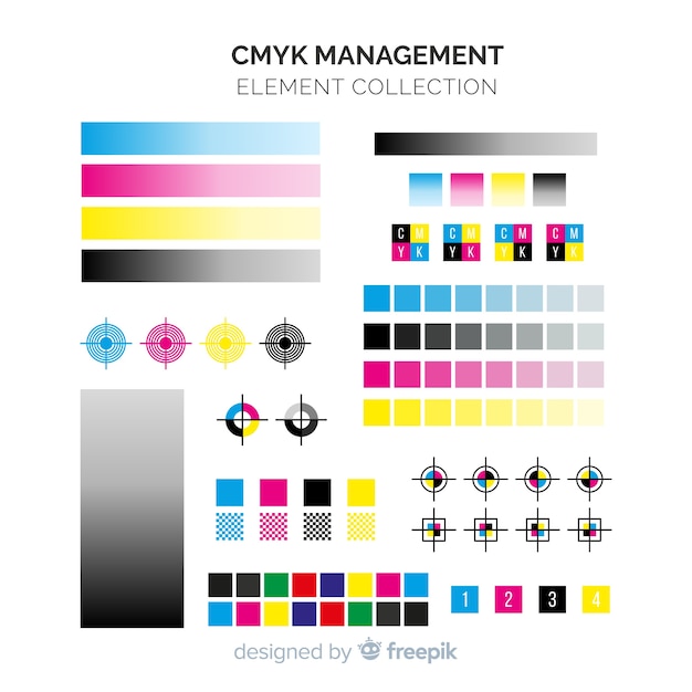 Free Vector cmyk calibration element collection