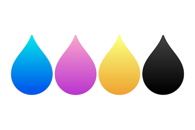 Free Vector cmyk gradient style droplets