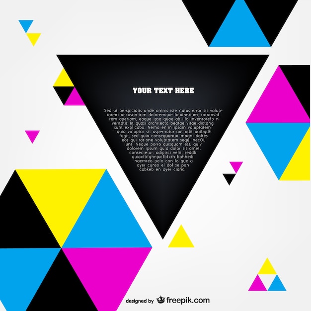 Cmyk polygonal template vector