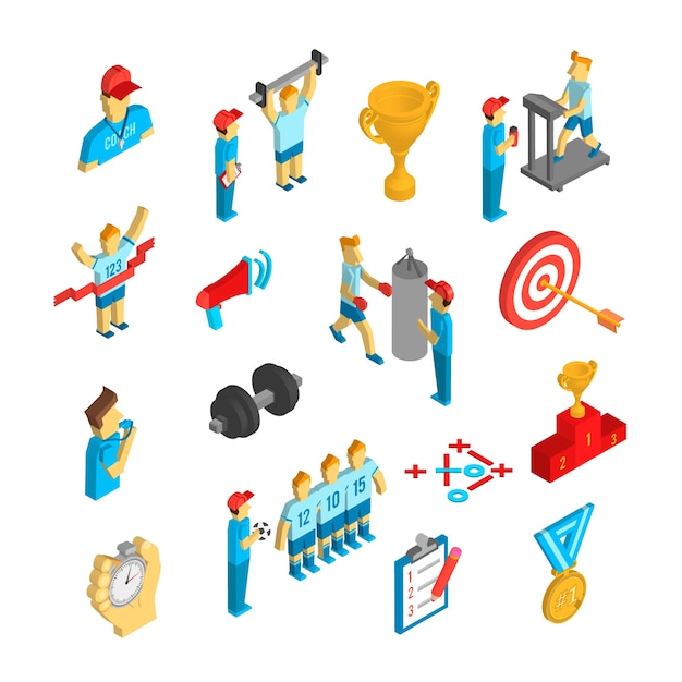 Coaching Sport Icon Isometric