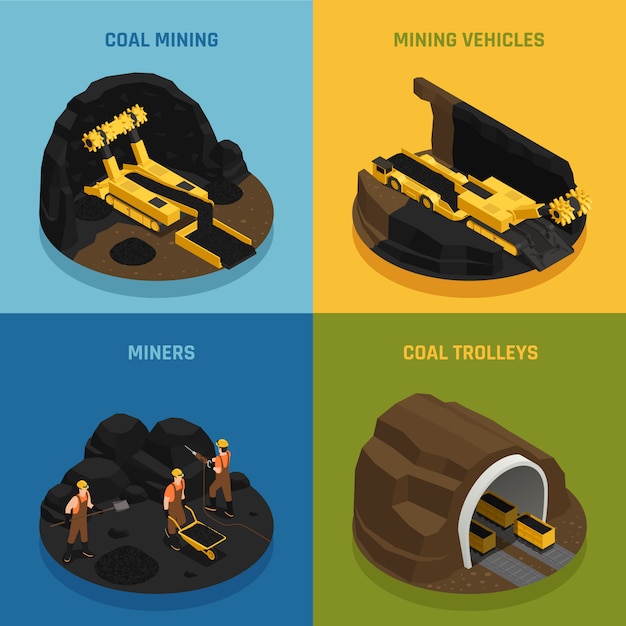 Coal Mining Isometric Design Concept