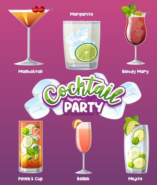 Cocktail party menu banner