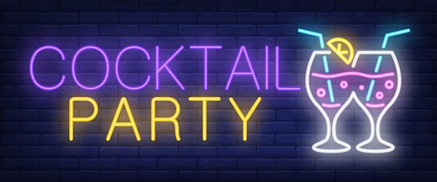 Cocktail party neon sign