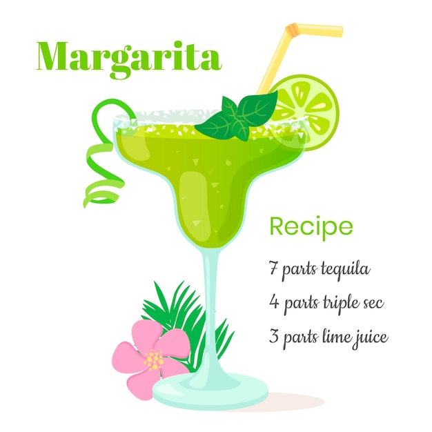 Free Vector cocktail recipe