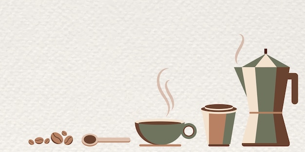 Free Vector coffee banner design template