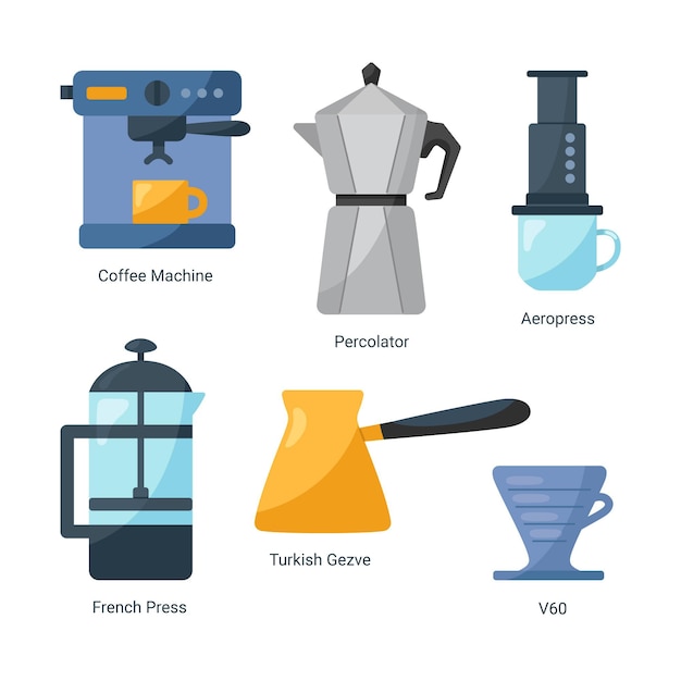 Free Vector coffee brewing methods