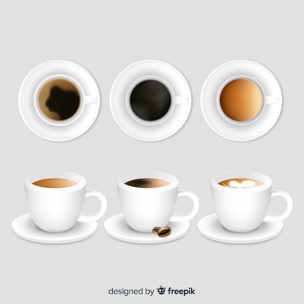 Free Vector coffee cups collection