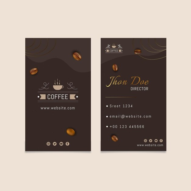 Coffee double-sided business card