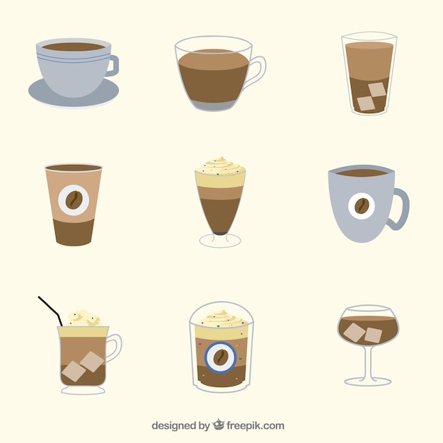 Coffee drinks collection