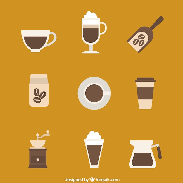 Coffee icons collection