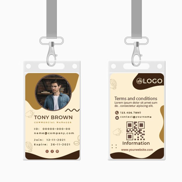 Coffee id card template