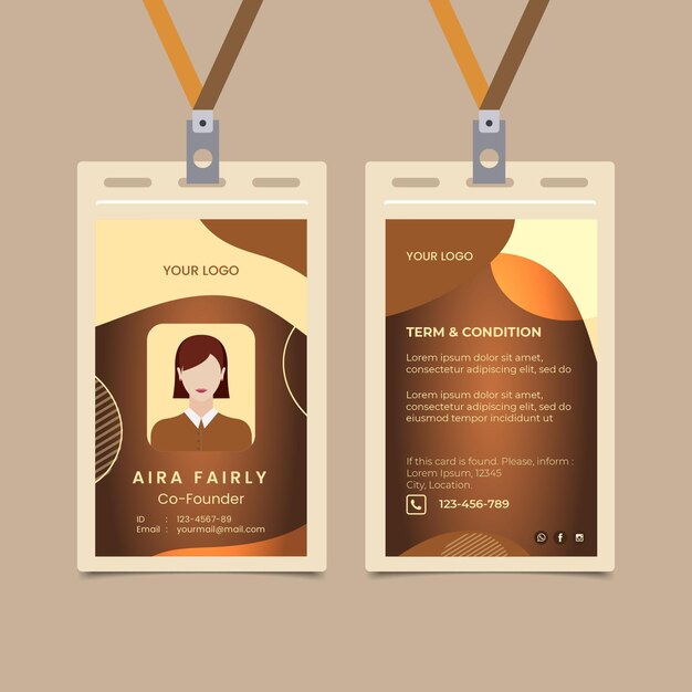 Coffee id card template