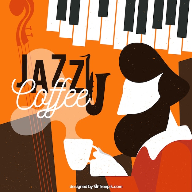 Free Vector coffee jazz background