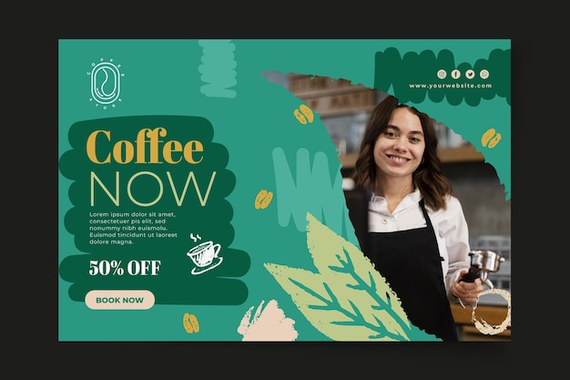 Coffee now banner web template