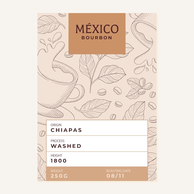 Coffee packaging design template