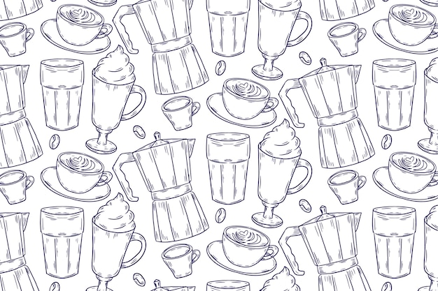 Coffee pattern background