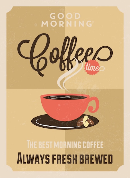 Free Vector coffee poster design