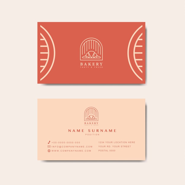 Free Vector coffee shop business card template vector