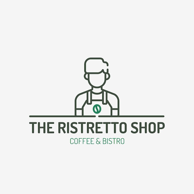 Free Vector coffee shop logo template