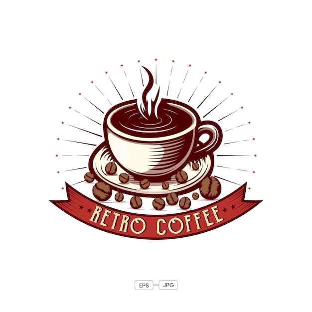 Free Vector coffee shop vector logo design