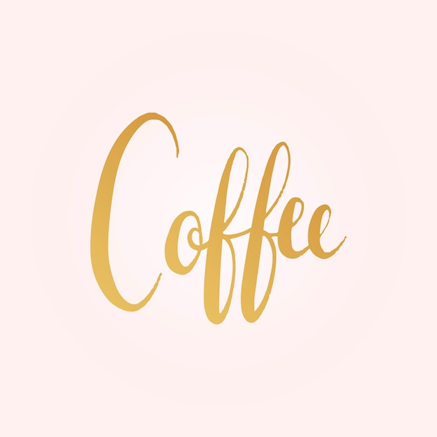 Coffee typography word style vector