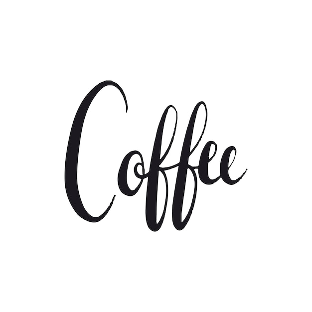 Coffee typography word style vector