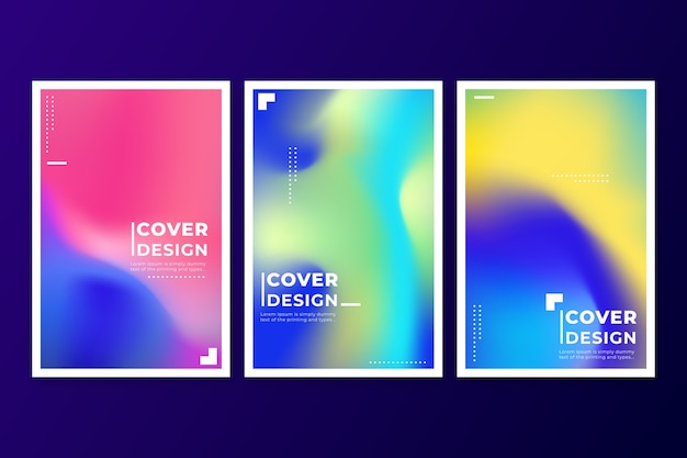 Collection of abstract colorful covers