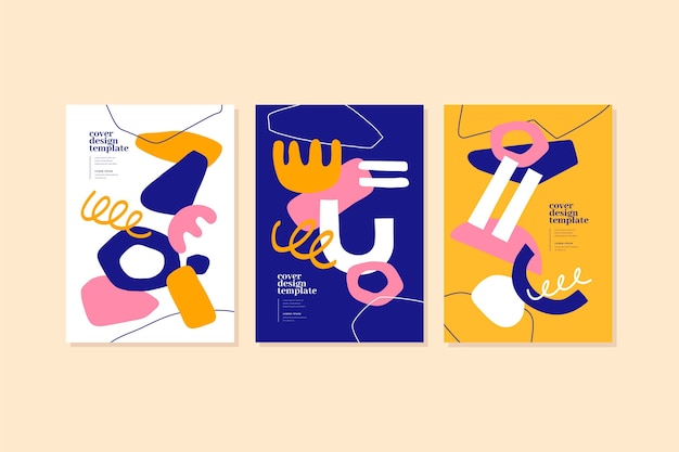 Collection of abstract covers with different shapes