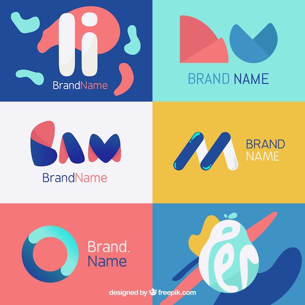 Collection of abstract modern logos