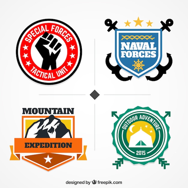 Free Vector collection of adventure badges