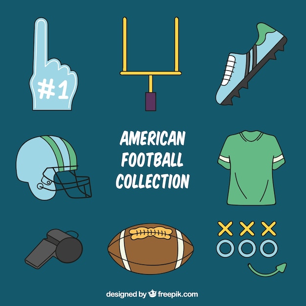 Free vector collection of american football items