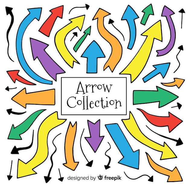 Free Vector collection of arrows in different colors