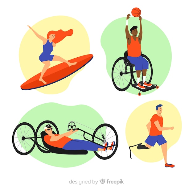 Collection of athletes with disabilities