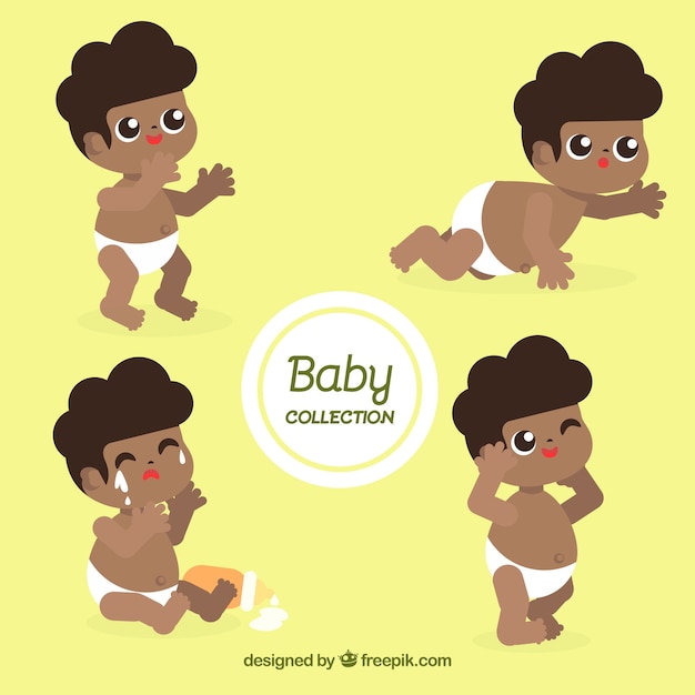 Free Vector collection of baby boys