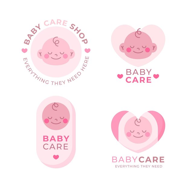 Collection of baby pink logo