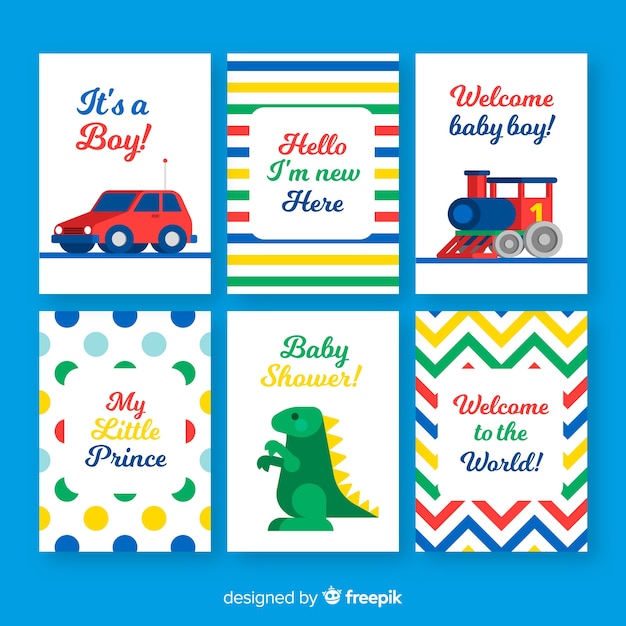 Collection of baby shower cards