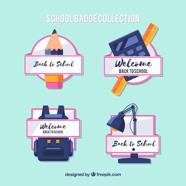 Free Vector collection of back to school badges