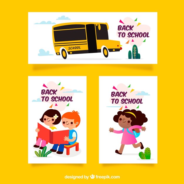 Collection of back to school cards