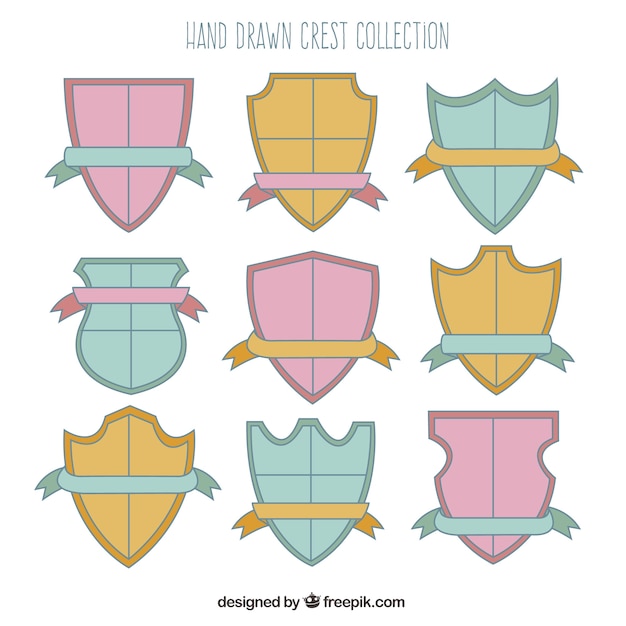 Free vector collection of beautiful crests