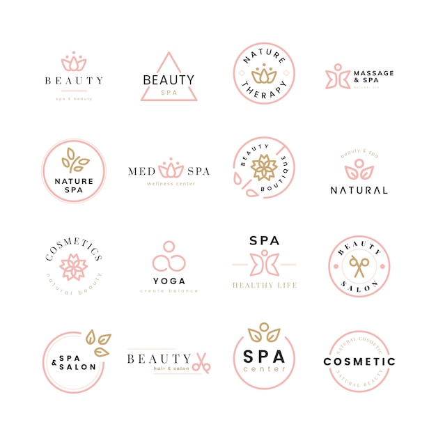 Free Vector collection of beauty and spa logos