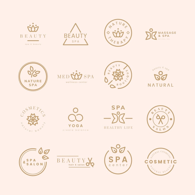 Collection of beauty and spa logos