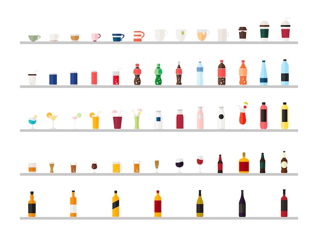 Free Vector collection of beverage vectors