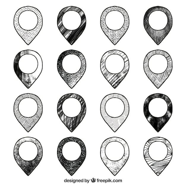 Free vector collection of black and white pointers