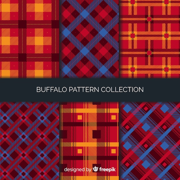 Free vector collection of buffalo pattern