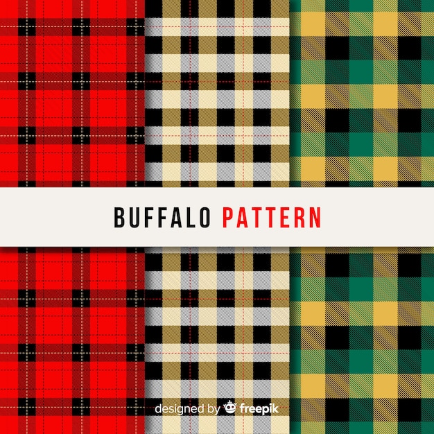 Free vector collection of buffalo pattern